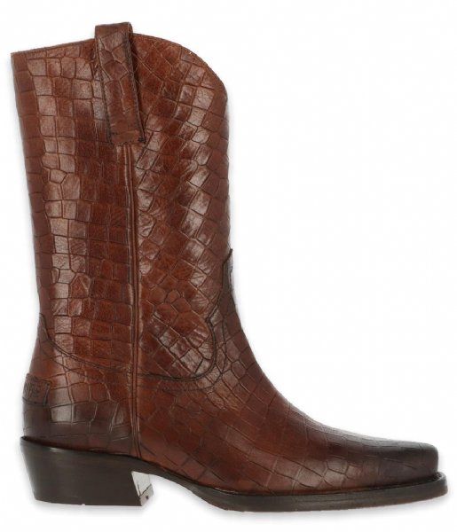 Shabbies Cowboy boot Western Boot Croco Printed Leather Cognac (2004)